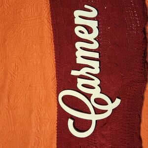Wooden name decor, Carmen.